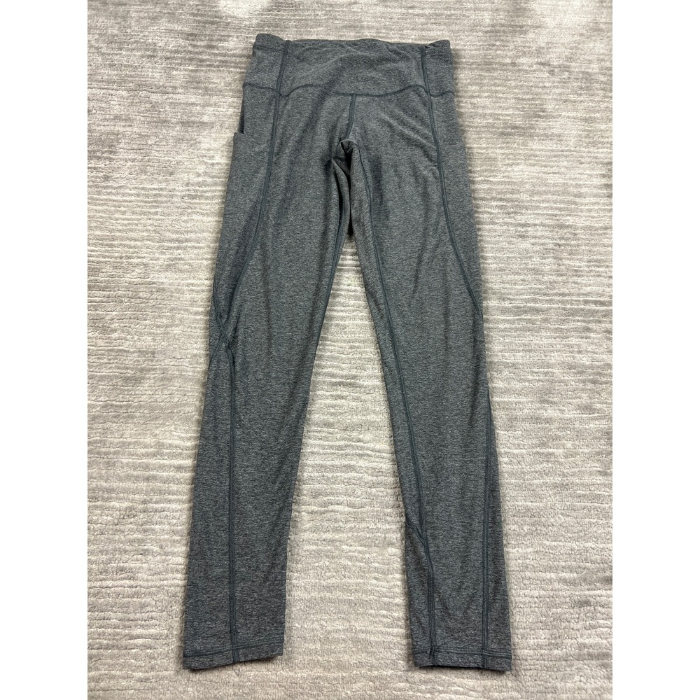 American Eagle Leggings Womens XS Grey Heathered High Rise Side Pocket Athletic